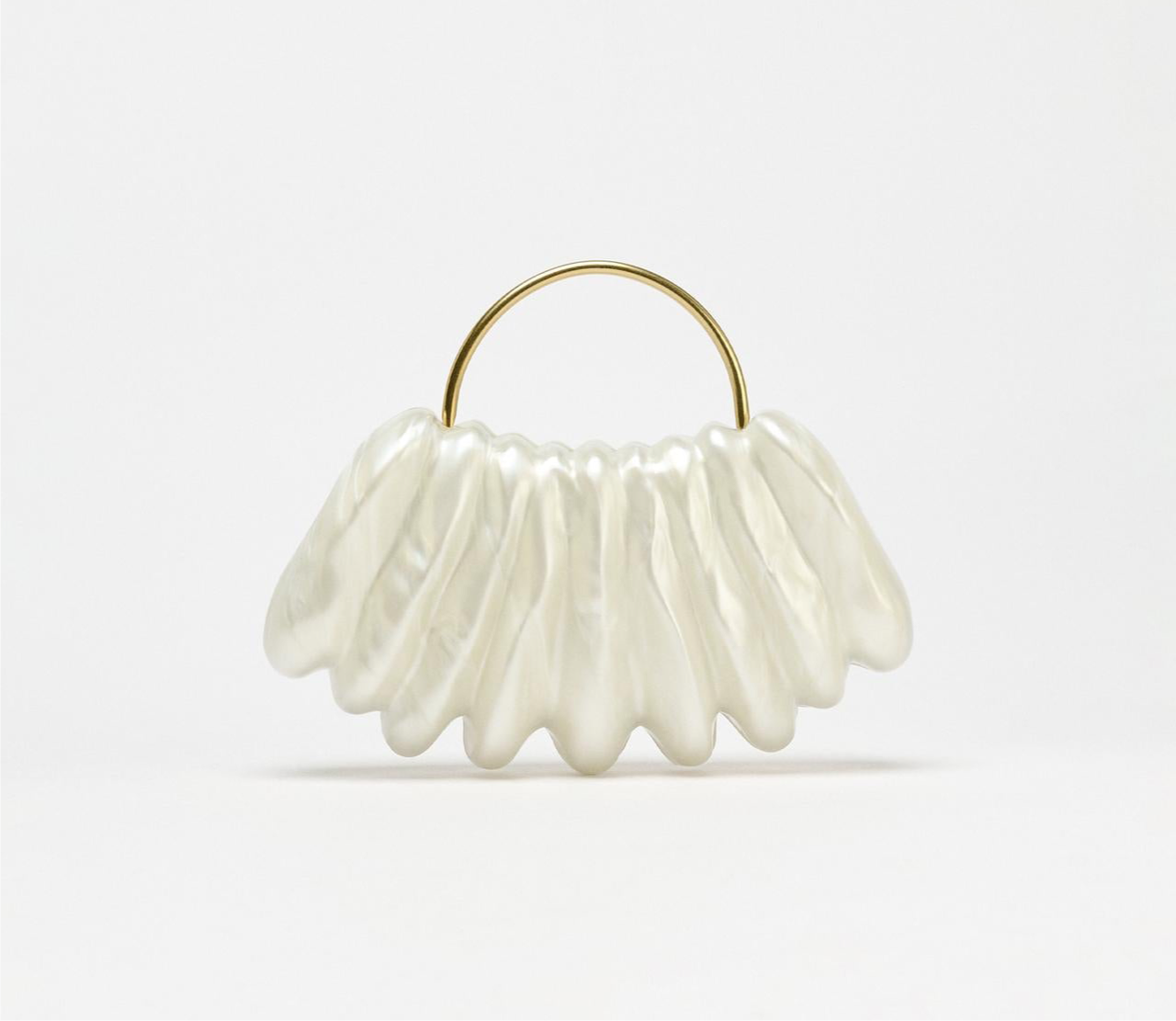 Zara - Asymmetric Pearl Effect Clutch