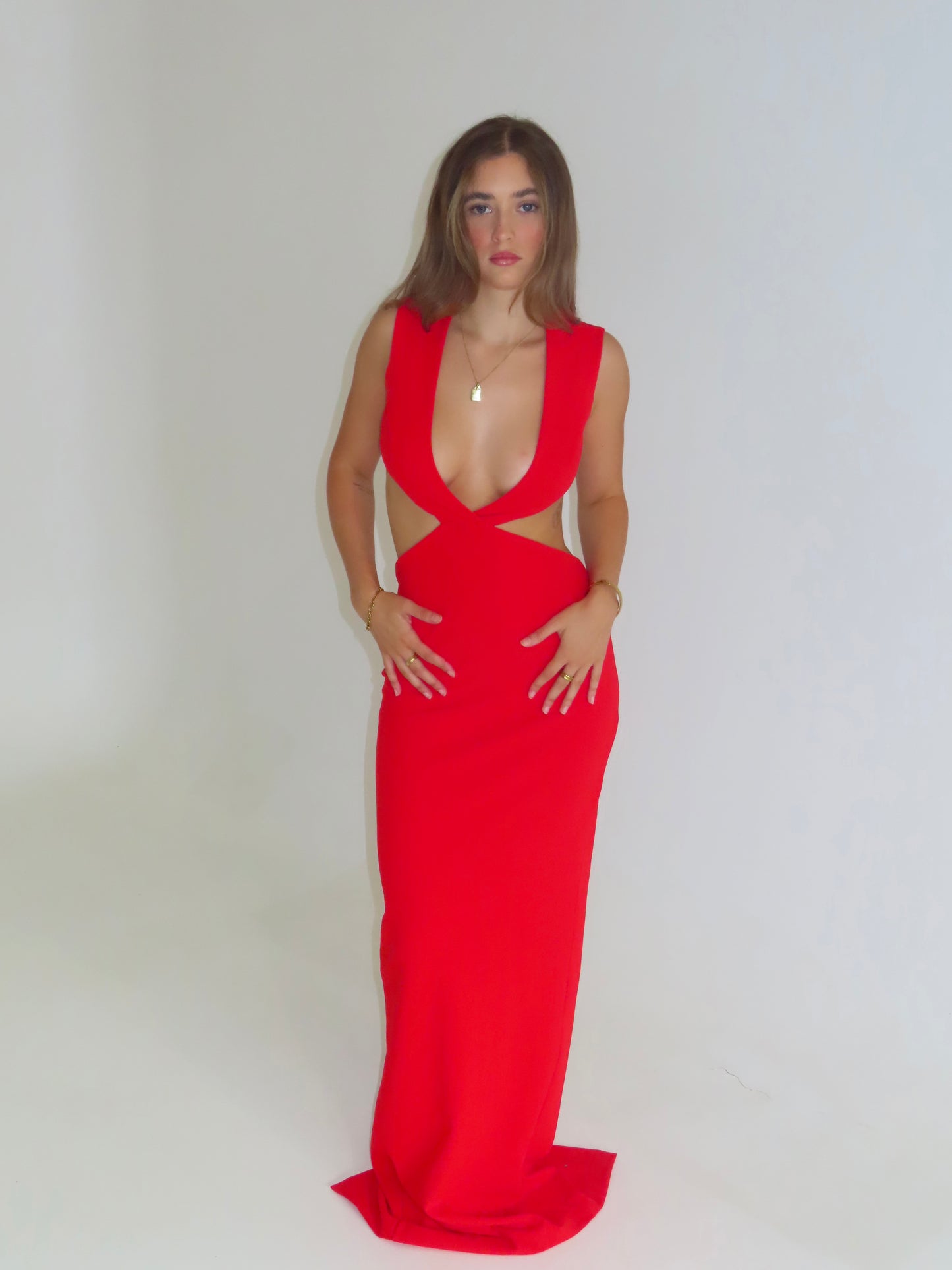 Valencia Gown - Cherry Red