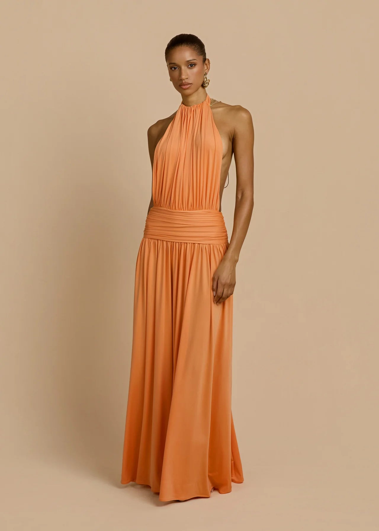 Santina Gown - Tangerine