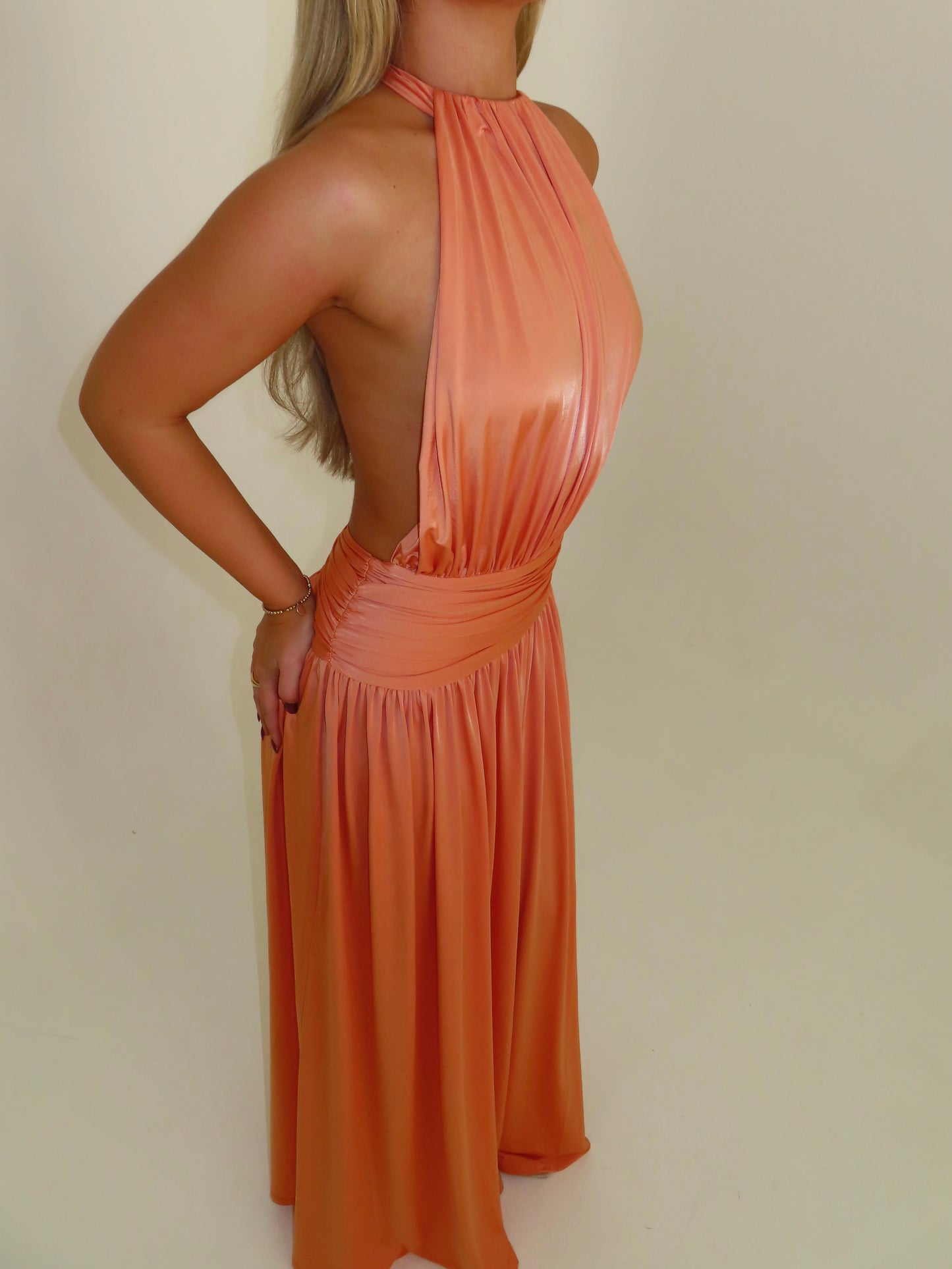 Santina Gown - Tangerine