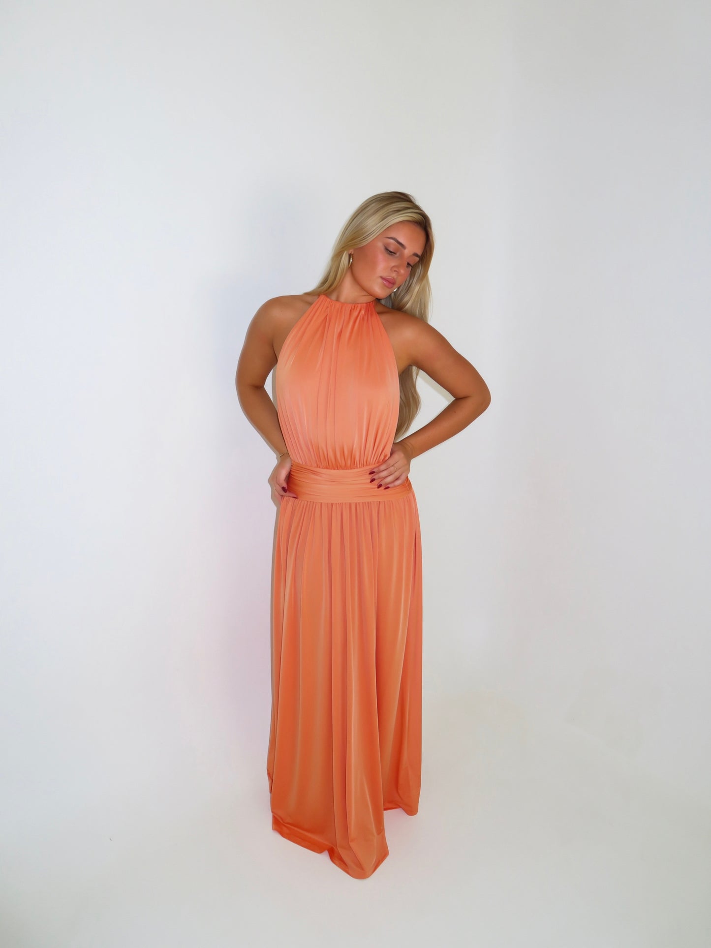 Santina Gown - Tangerine
