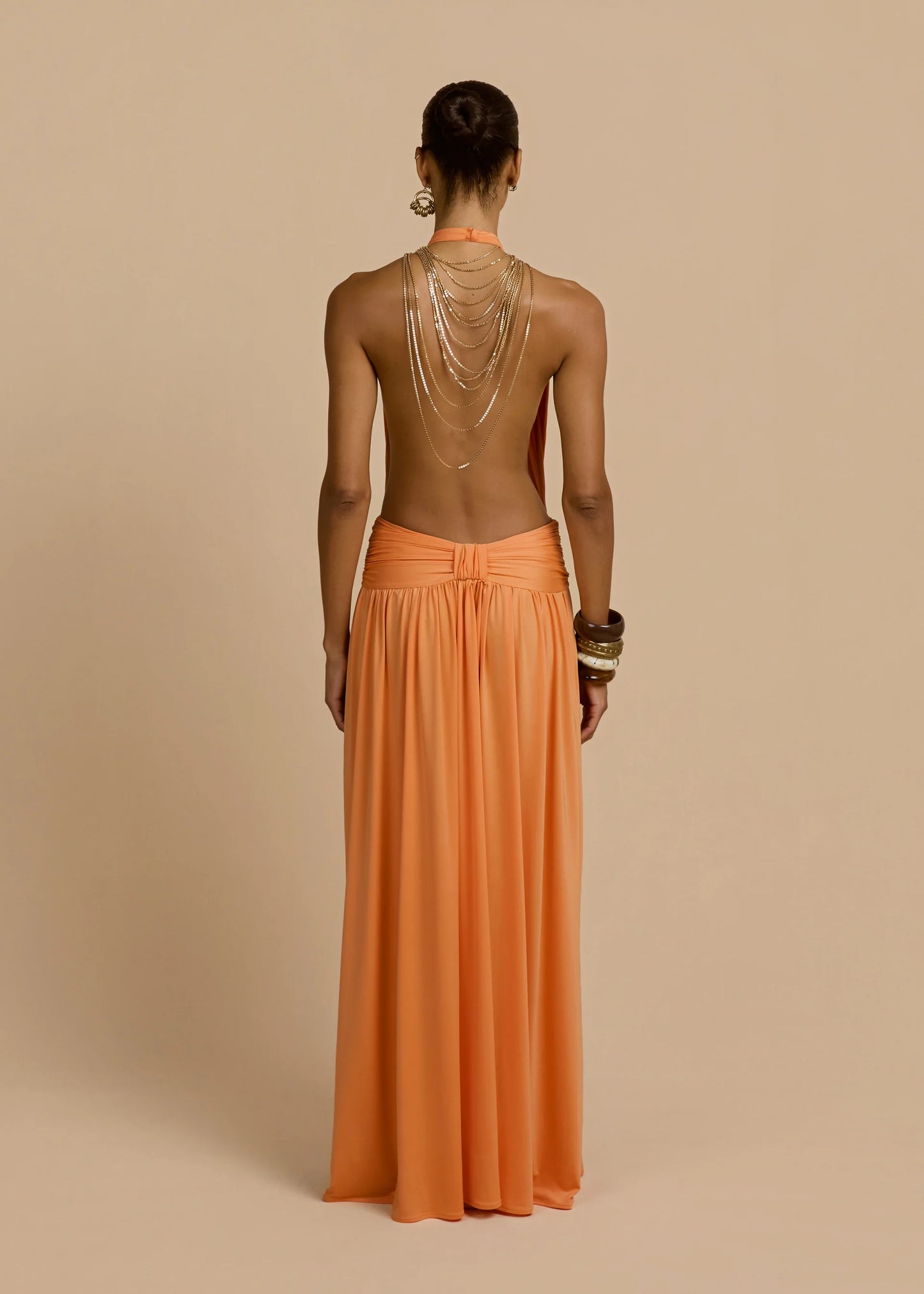 Santina Gown - Tangerine