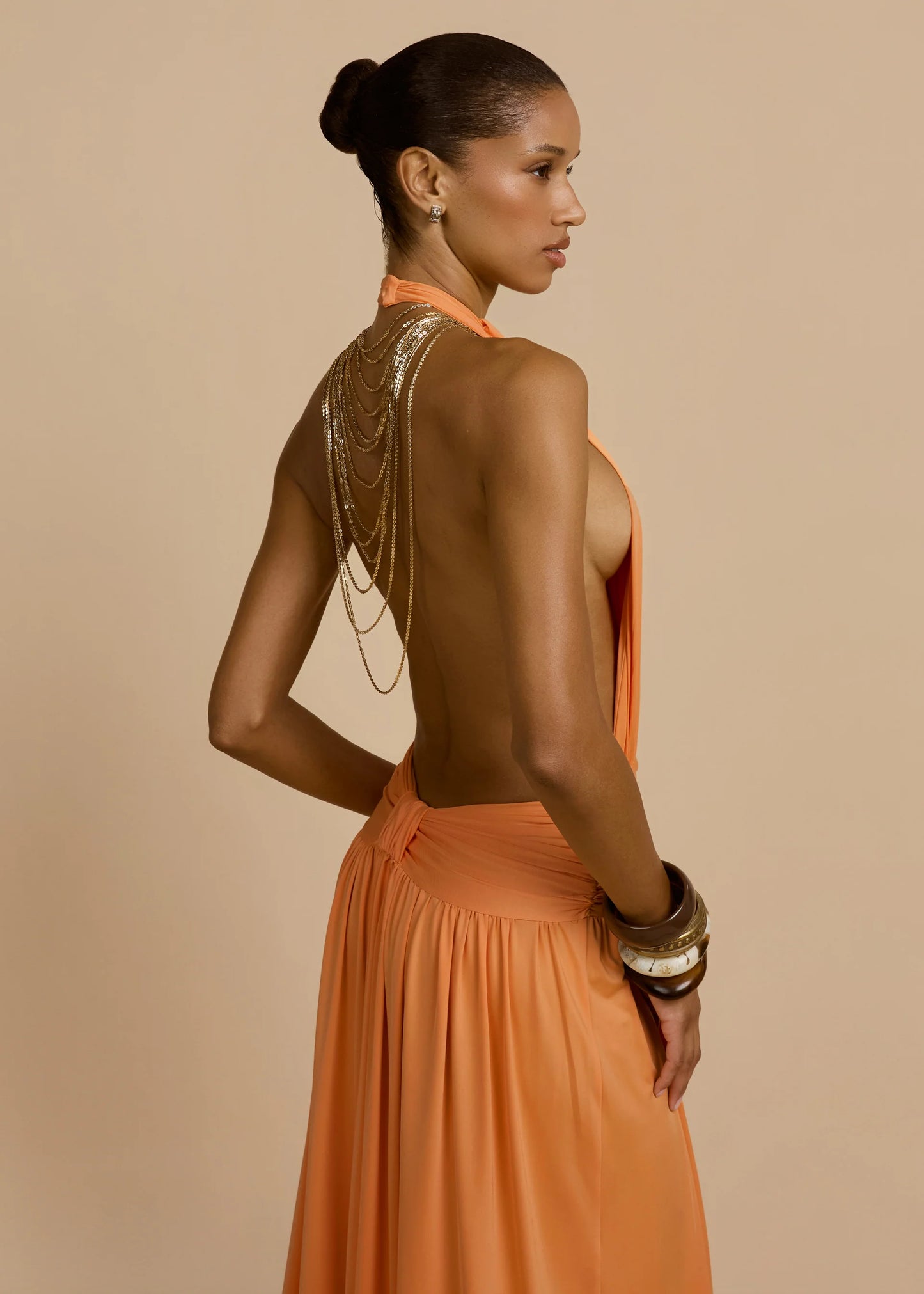 Santina Gown - Tangerine
