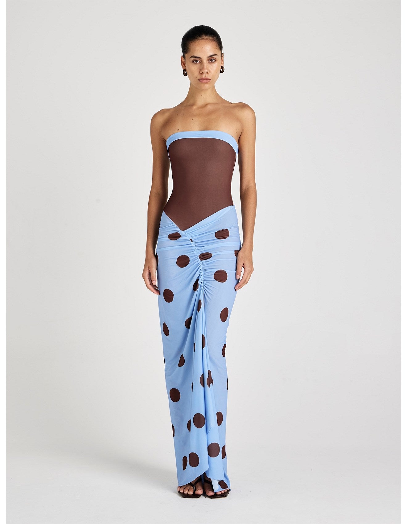 Rumi Maxi - Blue/Choc Polka