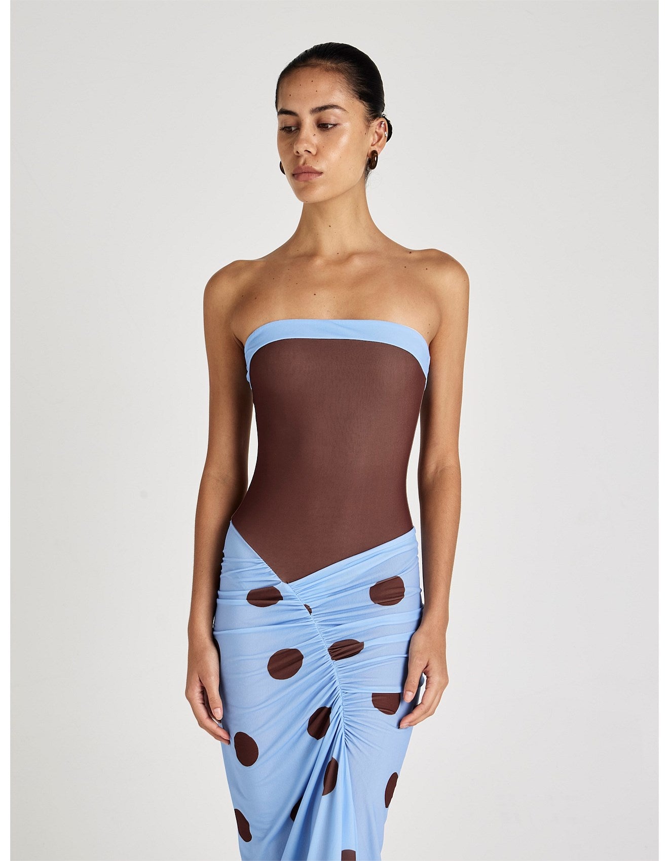 Rumi Maxi - Blue/Choc Polka